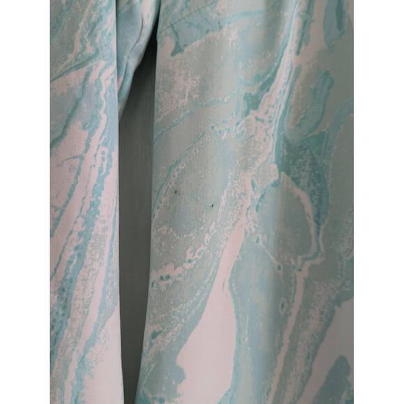 J McLaughlin Dress Women XS Turquoise White Pattern Sheath Casual Preppy Classic - Picture 4 of 14